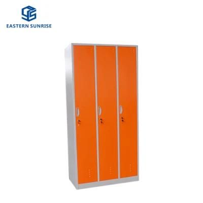 Knock-Down Structure Metal 3 Door Personal Storage Lockers for Worker/Employee