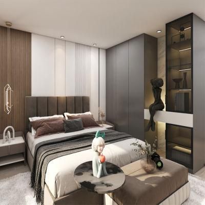 High Quality Sliding Door Wardrobe with PU Leather (ZH5062)