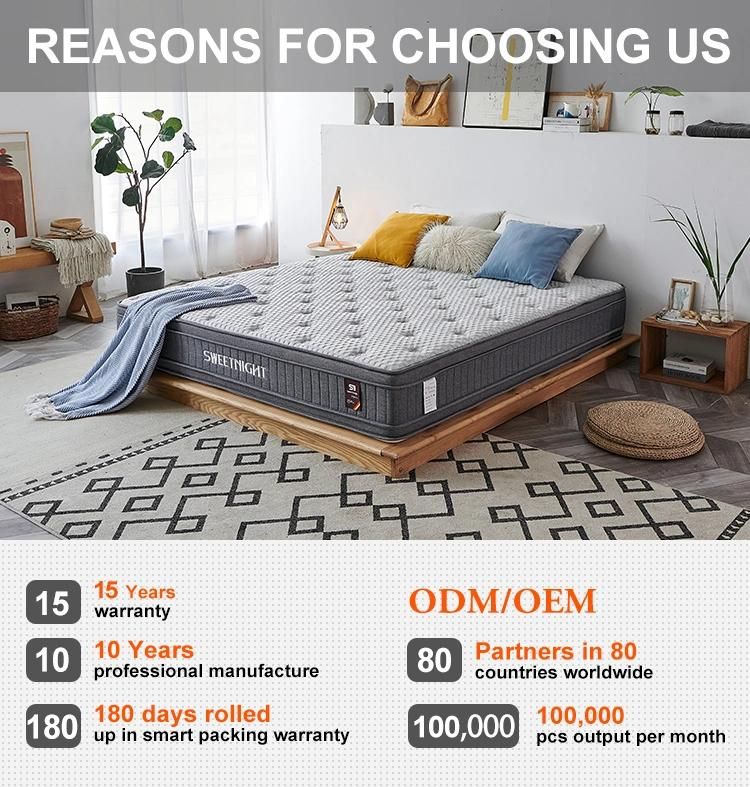 Mattress in Box Compressed Natural Latex King Size Memory Foam Mattress