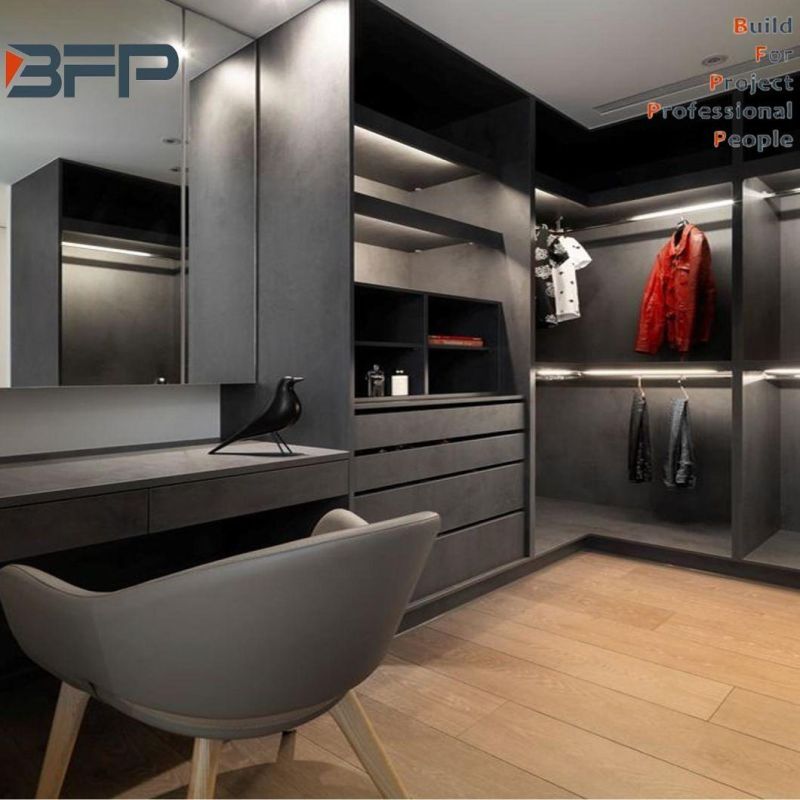 Luxury High End Design Affordable Price Melamine Faced Particleboard Walk in Wardrobe