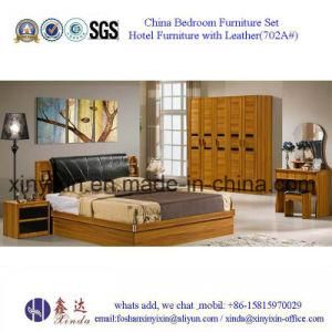 PU Leather Bed Luxury Hotel Bedroom Furniture (702A#)