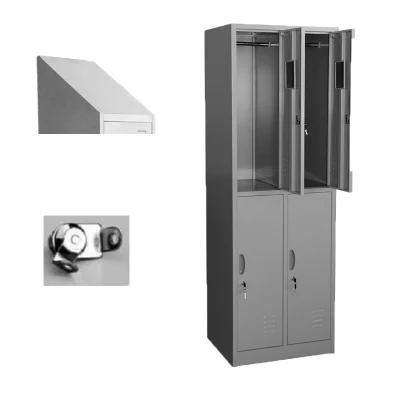 Fas-027 4 Doors Steel Wardrobe Clothes Cabinet Changing Room Metal Locker