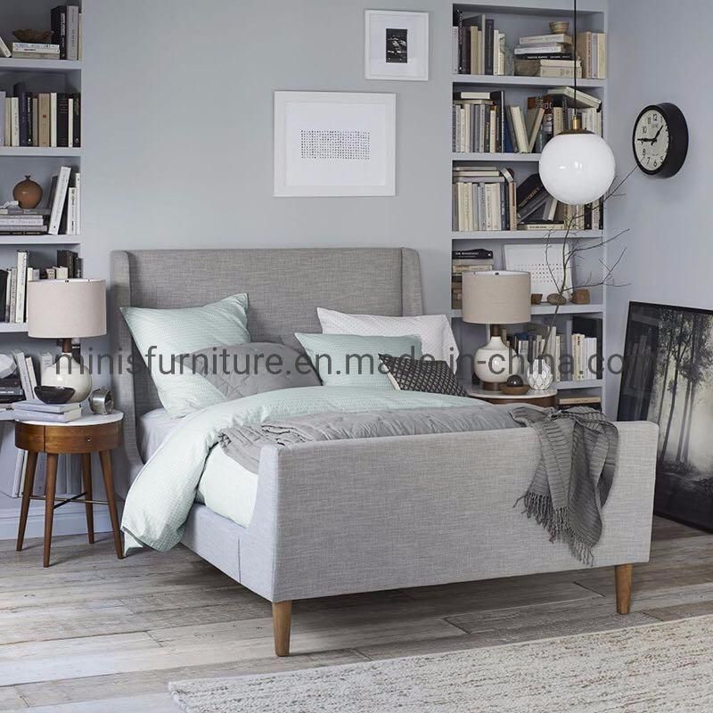 (MN-HB116) China Factory Furniture Comfortable Bedroom Fabric Bed