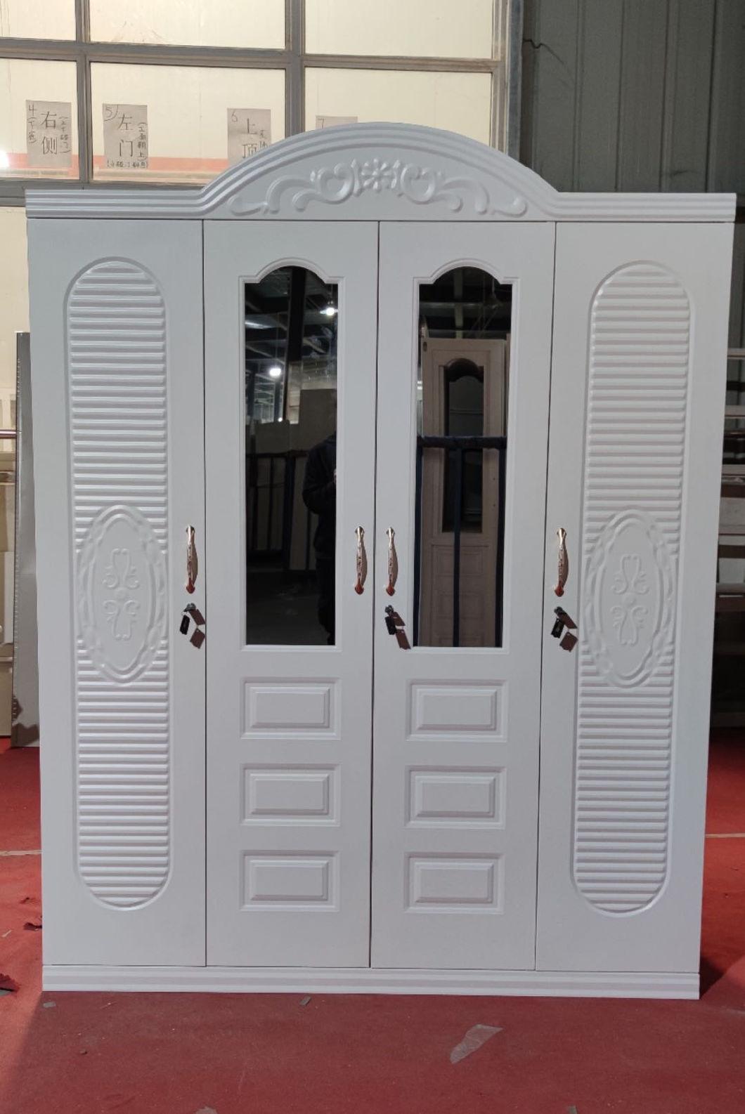 Modern Furniture Metal Almirah 4 Door Steel Wardrobe