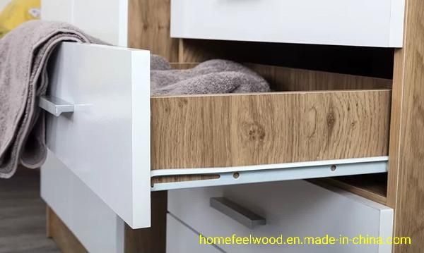 Wholesale High Gloss Bedroom Wardrobe Furniture Set with Fsc (HF-WF312B)