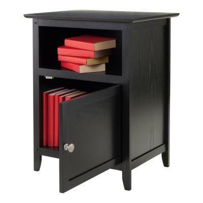 Nova Espresso Bedside Table Mini Bookcase for Bedroom