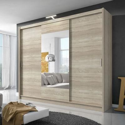Modern Home Customized Furniture 20DC302 3-Door Sliding Wardrobe with Mirror