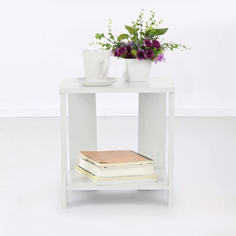 Modern White Bedside Table Nightstand for Living Room Bedroom
