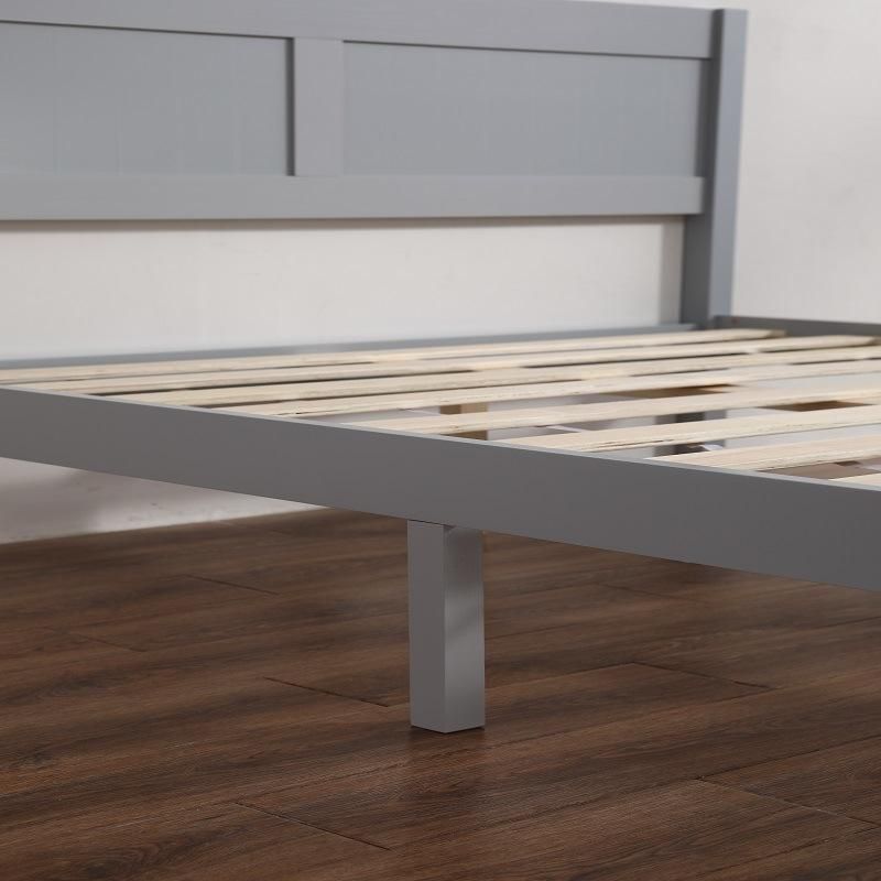 Simple Bedroom Modern Solid Wood Single Double Universal Kd Bed Furniture