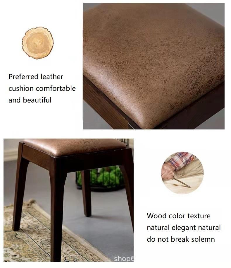 Modern Bedroom Furniture Contracted Solid Wood Makeup Stool