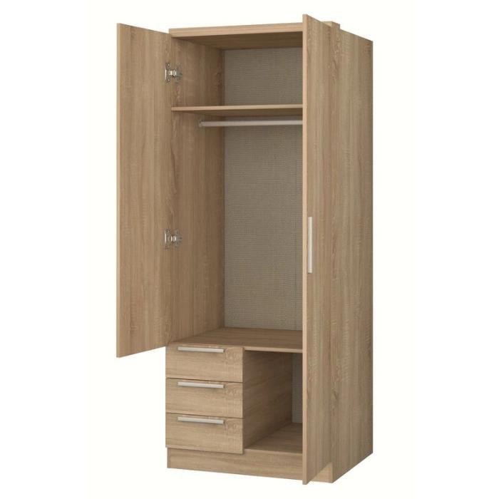 Wholesale Bedroom Furniture Simple Wooden Cloth Wardrobe