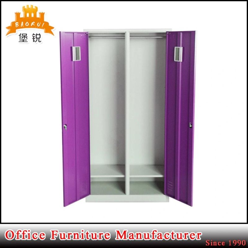 Long Type Two Doors Metal Wardrobe Cabinet