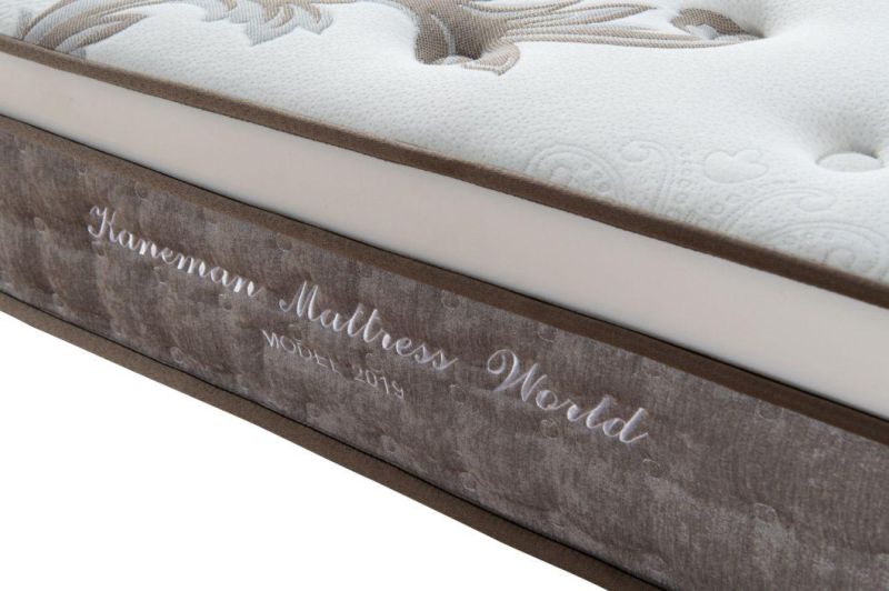 Euro Top Knitted Fabric Compressed Pocket Spring Sleep Well Memory Foam Mattress Bed in a Box