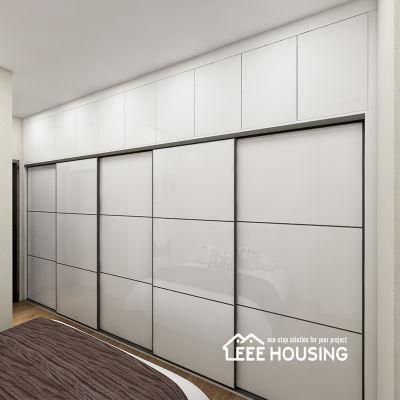2.2m to 3m High Master Bedroom Large 5-Door Wardrobe with Sliding Doors and Drawers Made in China