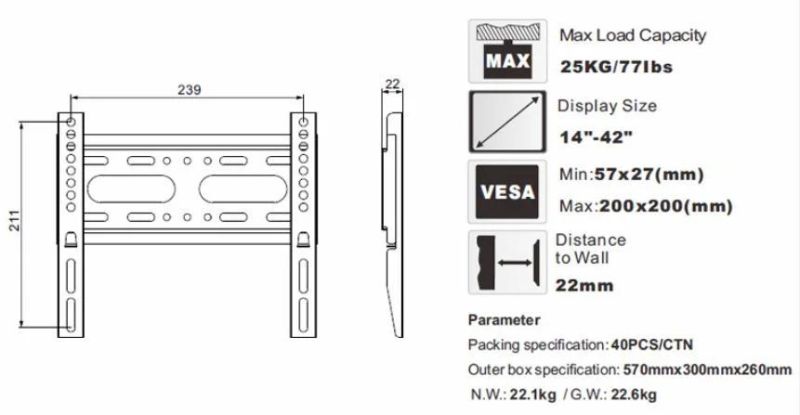 TV Stands for 14 Inches - 42 Inch and 25kg Load Bearing