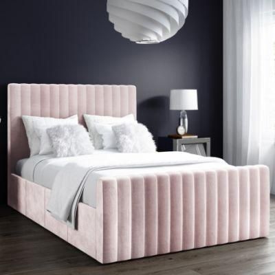 Luxury Modern Design Bedroom Furniture Multi-Functional Upholstery Soft Fabric Bed