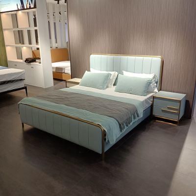 Upholstered Bed with Metal Base for Hotel &amp; Home Bedroom Set for Sales