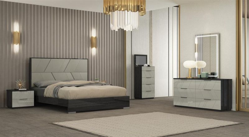 Nova Black and Gray Night Tables Feature Wireless Charging