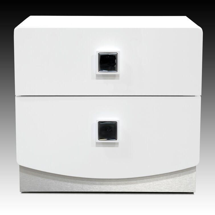 Nova High End Storage Wood Nightstand Bedside Table Bedroom Furniture