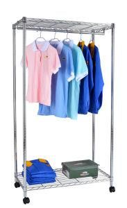 Mobile Cloth Rack Shelving Witn 2 Layers