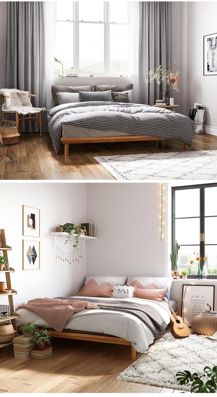 Linsy Simple Wooden Design Bedroom Furniture Wood Beds Frame R285