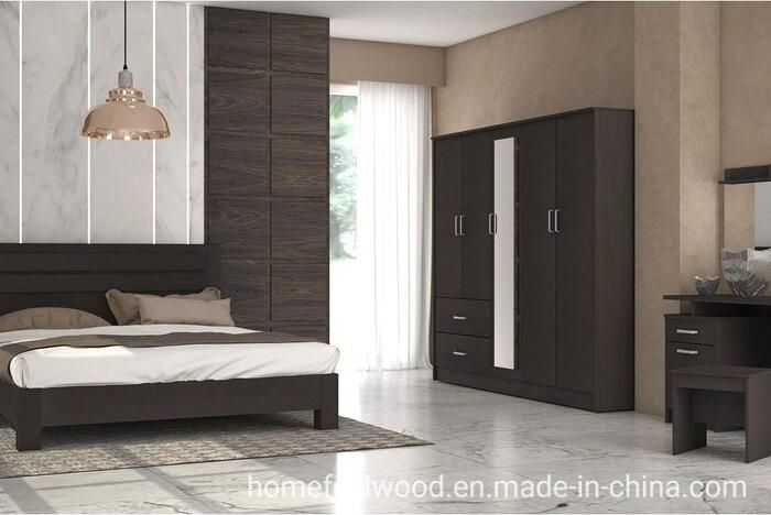 Wholesale Modern European Home Bedroom Furniture Wooden MDF Closet Wardrobe (HF-WF051321)