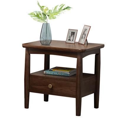 Original Ecological Wood Life, North American Ash, Nordic Luxury Style Solid Wood Bedside Table 0030