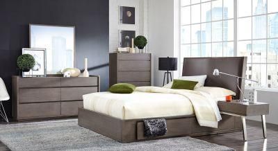 Fashion Design Bedroom Livingroom Furniture MDF Wooden King Bed