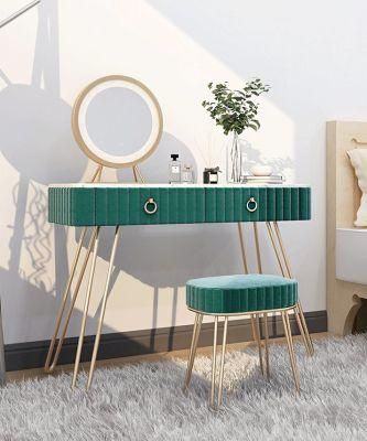 Modern Simple Bedroom Nordic Marble Dresser Integrated Small-Sized Makeup Table Set