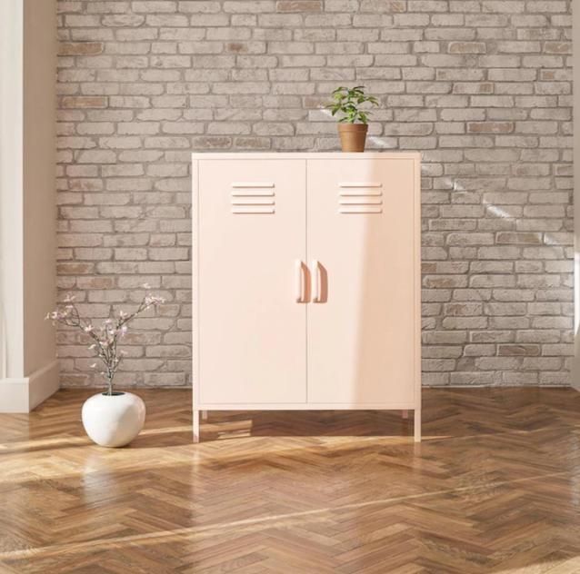 Simple Design 2 Door Metal Lockers Cabinets Steel Storage File Clothes Locker