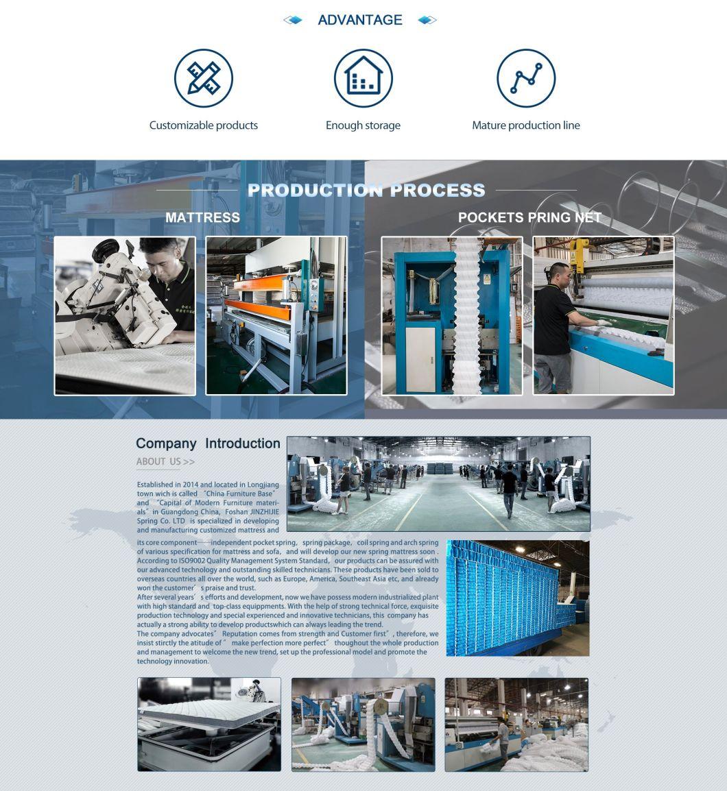 Made-in-China Mattresses Manufacturer Latex Foam Pocket-Coil-Spring Mattress Rolled-up-in-a-Box