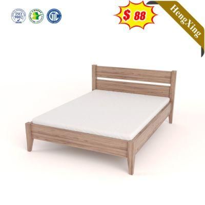 Simple Design an Wood Color Middle Backrest Bedroom Apartment Furniture with Wood Legs