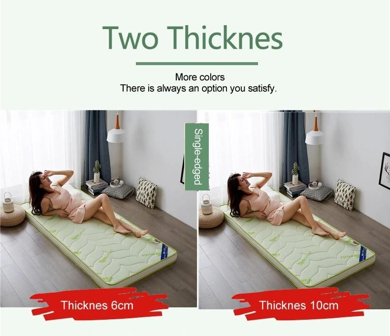 Dormitory Bed Mattress Roll Foldable Portable Soft Foam Single XL