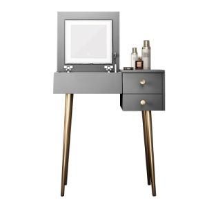Mini Simple Flip Dresser Modern Nordic Style Wood Material for Bedroom Furniture