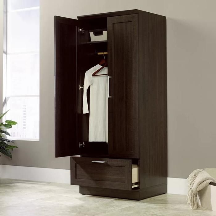 Wholesale Melamine MDF Wooden Bedroom Wardrobe (HF-WF05131)