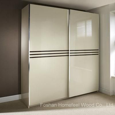 Wonderful Ivory Colour High Gloss Sliding Wardrobe (HF-EY0829)