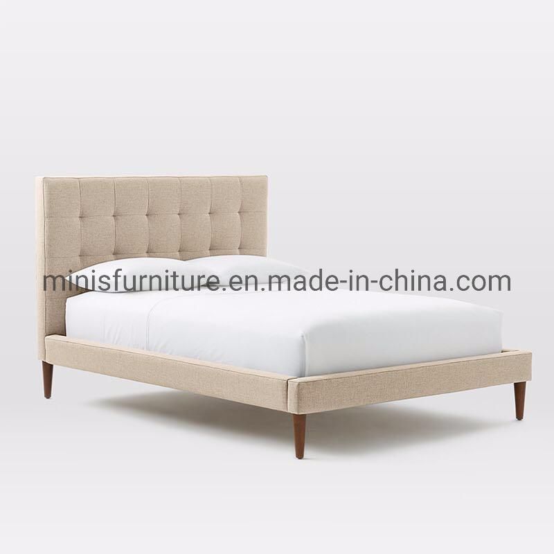 (MN-HB115) Simple Style Hotel/House Beige Bedroom Bed