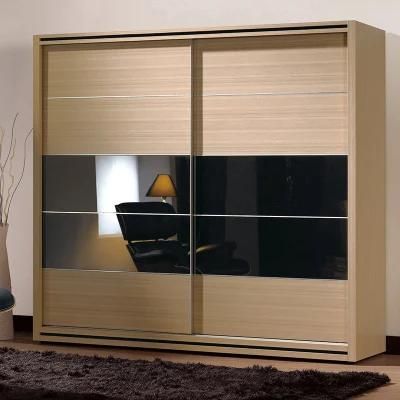 Bedroom Furniture Wooden Wardrobe 20DC005 Black Gloss Sliding Wardrobe