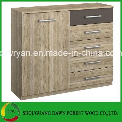Smoke Combination Chest 1-Door/5 Drawers Chest of Drawers