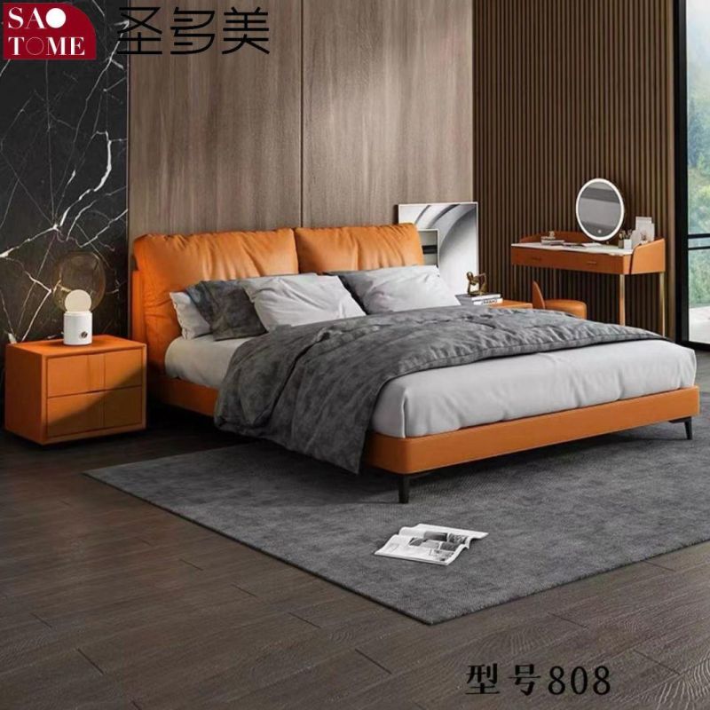Modern Luxury Wooden Metal Steel Bed Frame Bedroom King Size Bed for Home Furniture