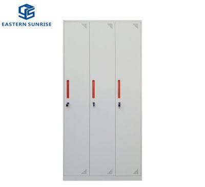 3 Door Metal Storage Locker with Hanger/Adjustable Shelf