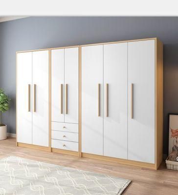 Wooden Simple Bedroom Wall Closet Sliding Clothes Cabinet
