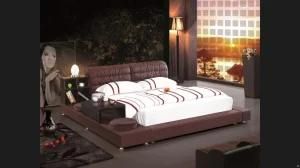 2013 Modern Genuine Leather Bed 708