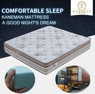 Luxury Memory Foam Mattress 14 Inch Zone Pocket Spring Mattress Hotel Mattress