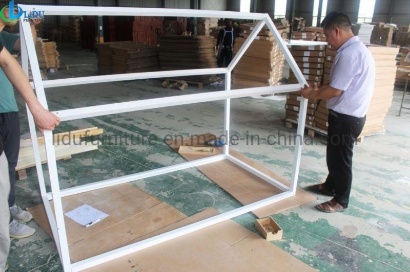 White Color Cheap Pine Wood Kids Bed House Wood Bed