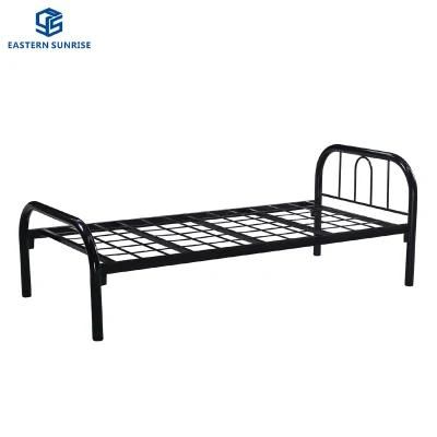 School Dormitory Metal Strong Adult Iron Steel Single Bed