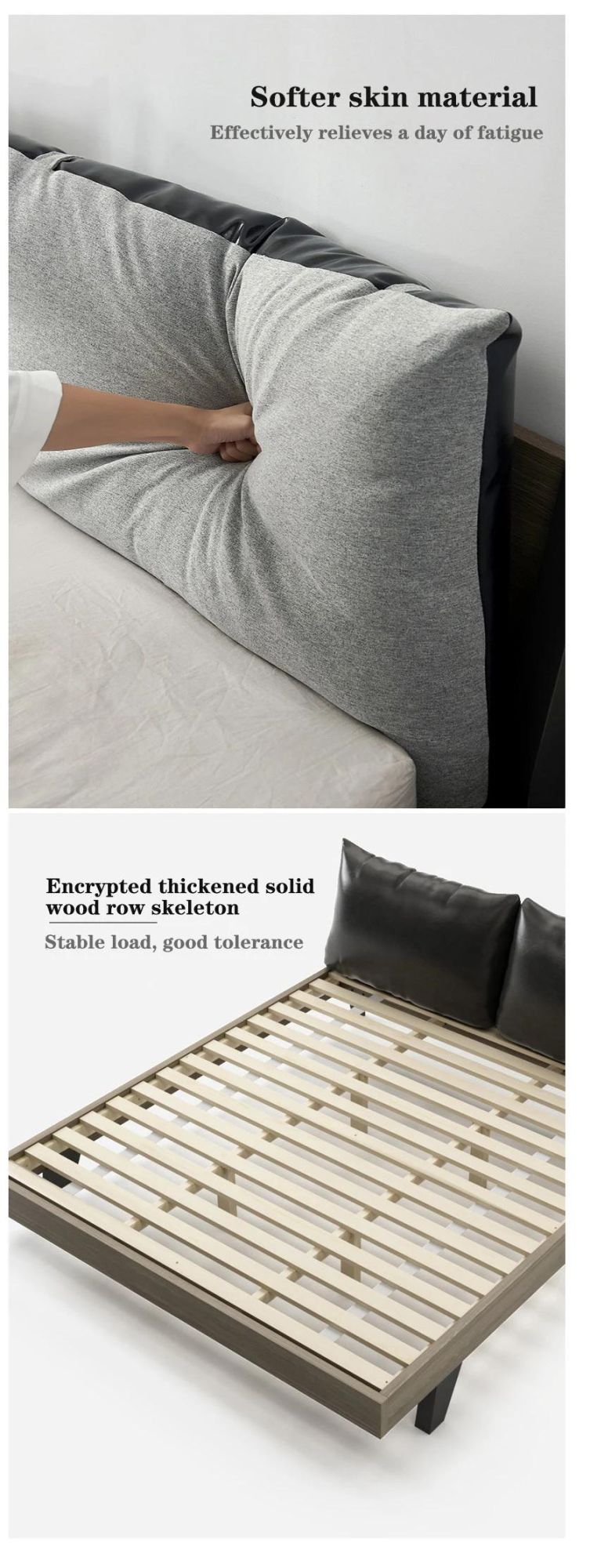 Modern Design Wooden Home Bedroom Furniture Set Queen King Adult Bed