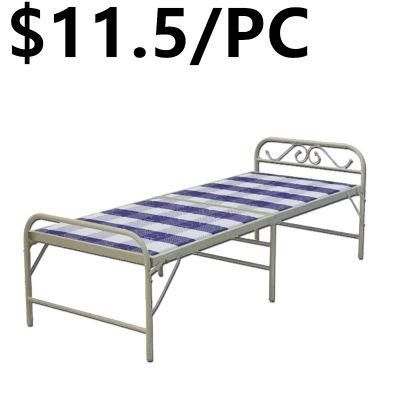 2019 Cheap Double Metal Frame Bed School Military Dorm Hostel Black Bunk Folding Bed