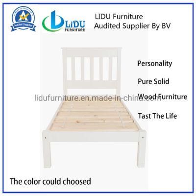 Custom Color Hot Design Single Pine Wood Bed Latest Solid Wood Furniture Wood Bed Unique Wooden Bed