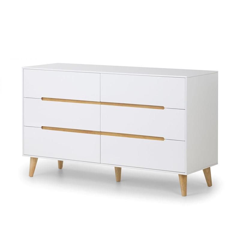 Economic Nordic Style Bedroom Furniture Set Beds Night Stand 2 Door Wardrobe